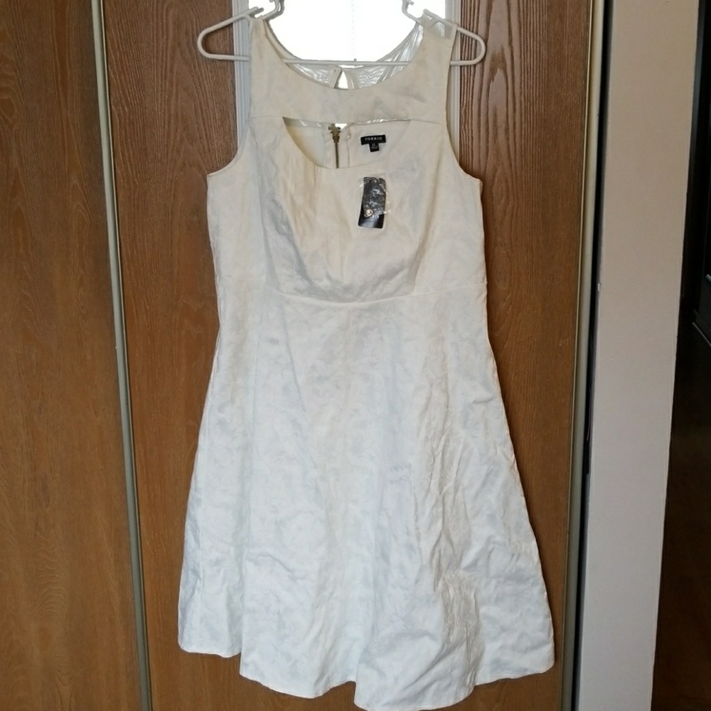 Torrid Ivory Lace Patterned Swing Dress